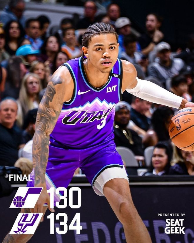 九游活动-战斗之夜：爵士队在加时赛中逆袭马刺队的简单介绍